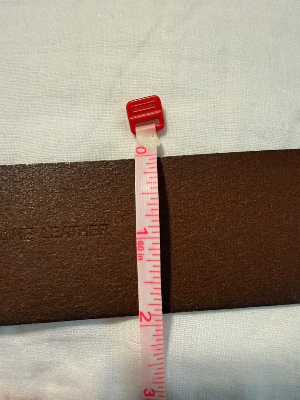 Michael Kors Brown Leather Belt with Gold and Tortoise Ring Buckle